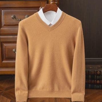 Heren V-hals Trui 100% Merino Wol & Kasjmier - Smart Casual, Verzenden, Nieuw