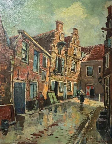 Martinus Leonardus Middelhoek (1898-1986) - Stadsgezicht