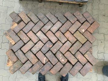 Oude gebakken keiformaten Doesburg (op pallets), Ophalen of Verzenden, Gebruikt, Keramiek, Klinkers