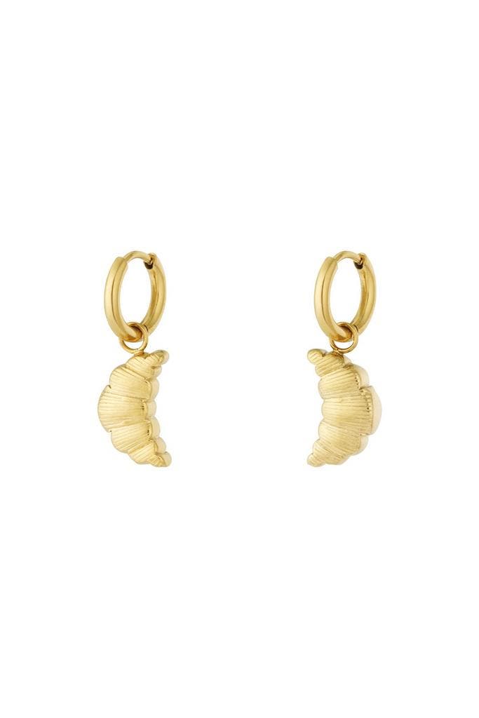 Mini Croissant Oorbellen - Goudkleur, Sieraden, Tassen en Uiterlijk, Oorbellen, Verzenden