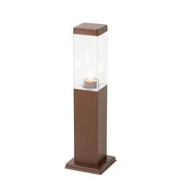Smart buitenlamp paal roestbruin 45cm incl. Wifi P45 -, Verzenden, Nieuw