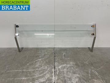 Kuchscherm Glas & RVS 118 x 20 x 57 cm Horeca, Ophalen of Verzenden, Gebruikt