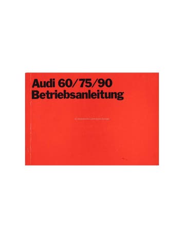 1970 AUDI 60 / 75 / 90 INSTRUCTIEBOEKJE DUITS, Auto diversen
