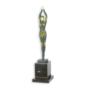sculptuur, Art Deco Bronze Sculpture “Starfish” – After