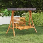 vidaXL Schommelframe met antracietkleur dak gebogen hout, Verzenden, Nieuw