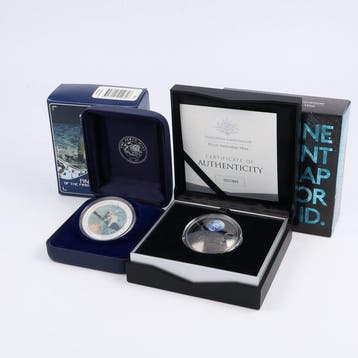Australië. 1 & 5 Dollars 2004/2019 - Moon Landing 1 Oz (2
