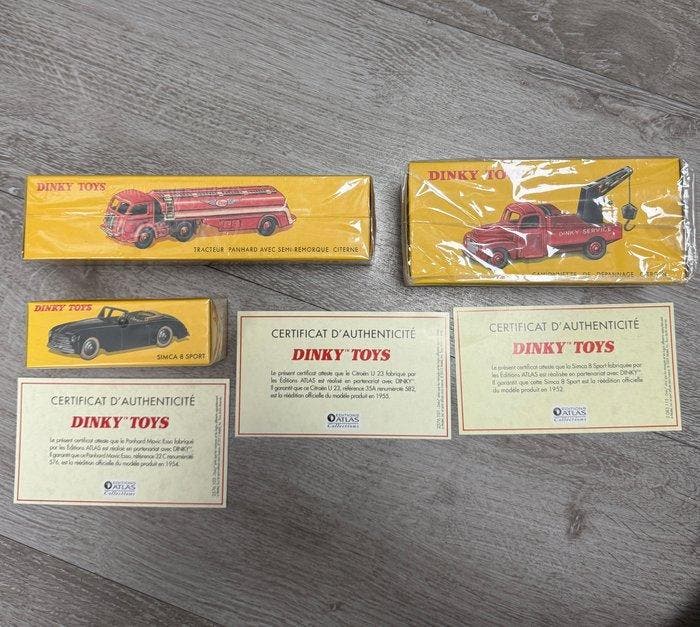Dinky Toys 1:43 - Modelauto (3) - Simca 8 Sport; Camionnette, Hobby en Vrije tijd, Modelauto's | 1:5 tot 1:12