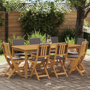 vidaXL Bistrostoelen voor buiten 8 pcs Donkergrijs 38 x 46 x, Verzenden, Nieuw