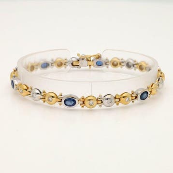 Armband - 18 karaat Geel goud, Witgoud Diamant (Natuurlijk), Nieuw