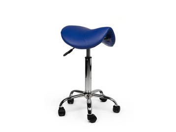 Zadelkruk Blauw - Standaard Zithoogte, In hoogte verstelbaar, Nieuw, Kunststof