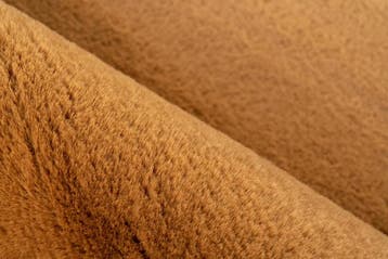 Rond Fluffy Vloerkleed | Heaven | Uni | Amber | 160x160 cm, Verzenden, Nieuw