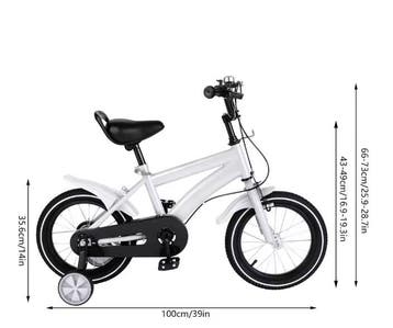 Kinderfiets 14 Inch met Zijwieltjes en Dubbele Remmen, Fietsen en Brommers, Fietsen | Vouwfietsen, Verzenden, Nieuw