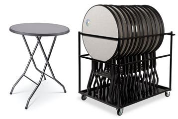 Supercombi | 12x Statafel Ibiza + trolley, Huis en Inrichting, Tafels | Bijzettafels, Ophalen of Verzenden, Nieuw, Kunststof