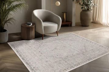 Vintage Vloerkleed | Vista | Medaillon | Zilver | 160x230 cm, Verzenden, Nieuw