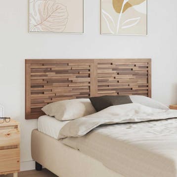vidaXL Bed Hoofdbord Naturel Massief Teakhout, Huis en Inrichting, Slaapkamer | Bedden, Verzenden, Nieuw, Bruin, Hout