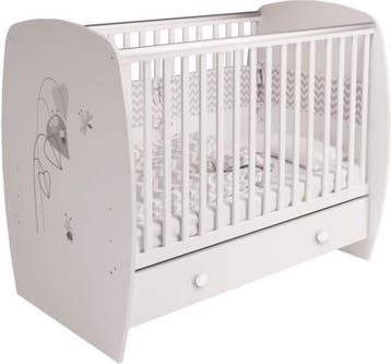 Kinderbed 120 x 60 met lade - Wit, Nieuw