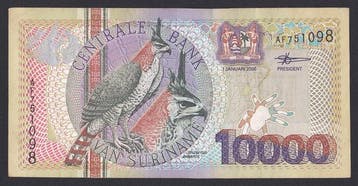 Suriname. - 10 000 Gulden - 2000 - Pick 153 (Zonder
