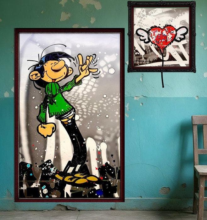 Moabit - Gaston Lagaffe with Balloon, Antiek en Kunst, Kunst | Designobjecten