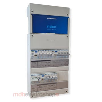 Groepenkast Hager Vision 12 groepen 1 fase 3ALS2P30+HS 4+4+4, Ophalen of Verzenden, Nieuw, Groepenkast