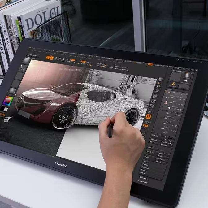 23,8” Grafisch Tekendisplay QLED IPS Tekentablet met Pen, Computers en Software, Tekentablets, Nieuw, Verzenden