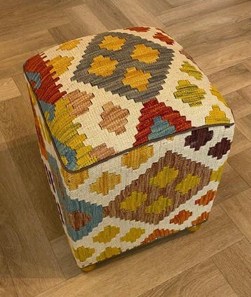 Kelim Poef(Ongebruikt/Nieuw) - Tapijt - 36 cm - 36 cm, Nieuw