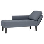 vidaXL Chaise longue met kussen&rechterarmleuning fluweel, Verzenden, Nieuw