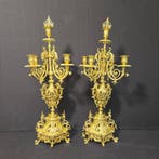 Klok (2) Regency stijl - Verguld brons - 1850-1900 - Top in