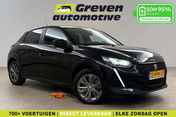 Peugeot e-208 EV Active Pack 50 kWh | Snelladen | SOH: 95% |, Auto's, Peugeot, Automaat, Elektrisch, Zwart, ABS, Verzenden