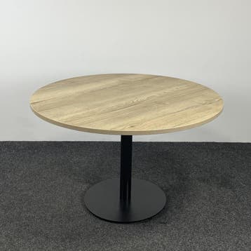 Ronde Tafel - Natuur Eiken Blad | Ø 120 cm, Ophalen of Verzenden, Gebruikt