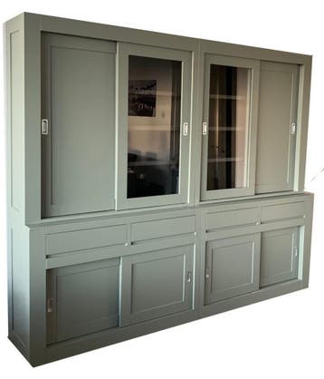 Buffetkast Engels groen Grathem XL greeploos 260 x 220cm, Ophalen of Verzenden, Nieuw