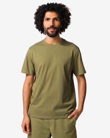 HEMA Heren T-shirt regular fit middengroen 2 voor 21.99, Kleding | Heren, Verzenden, Nieuw