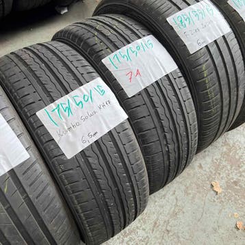 2 x Kumho Solus 175-50-15 Zomerbanden 6,5mm, Gebruikt, 15 inch, 175 mm, Ophalen of Verzenden