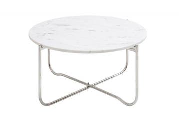 Ronde salontafel NOBLE 65cm wit marmer afneembaar tafelblad, Huis en Inrichting, Ophalen of Verzenden, Nieuw