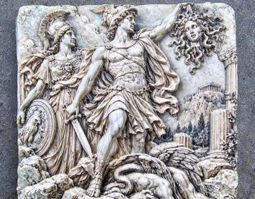 Griekse klassieke mythologie Perseus triomfeert over Medusa