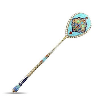 Lepel - .875 (84 Zolotniki) zilver, Antiek en Kunst, Antiek | Goud en Zilver