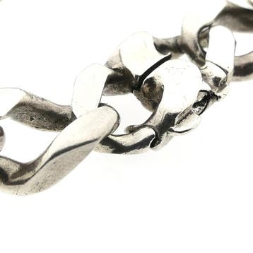 Zilveren gourmetschakel armband (Schakelarmband), Ophalen of Verzenden, Gebruikt, Zilver, Zilver