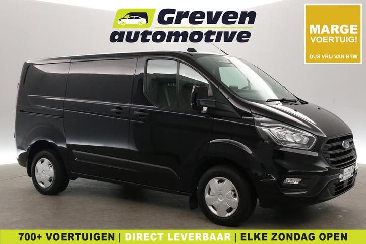 Ford Transit Custom 280 2.0 TDCI L1H1, Auto's, Bestelauto's, Onderhoudsboekje, Lease, Handgeschakeld, Zwart, Ford, Financial lease