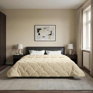 vidaXL Winter Dekbed Crème 240 x 260 cm Microfiber en Teddy, Verzenden, Nieuw