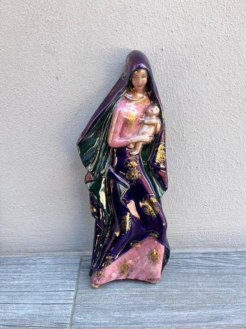 Pietro Melandri - Beeldje - Madonna con Bambino -, Antiek en Kunst