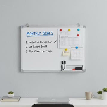 Magnetisch Whiteboard 80x60 cm met Aluminium Frame - Ideaal, Verzenden, Nieuw