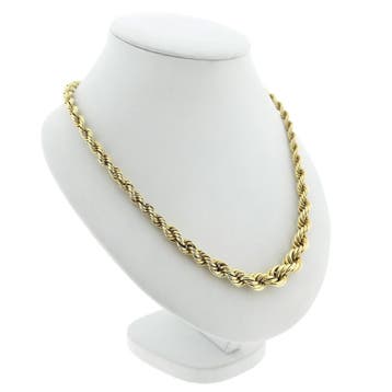 Gouden gedraaide schakelketting, Ophalen of Verzenden, Gebruikt, Goud, Goud