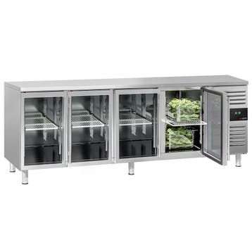GGM Gastro | Koelwerkbank ECO - 2230x700mm - 553 liter - met, Verzenden, Nieuw in verpakking, RVS Meubilair