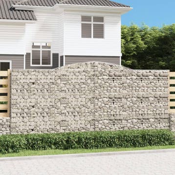 vidaXL Schanskorf gewelfd 400x30x180/200 cm gegalvaniseerd, 100 cm of meer, Verzenden, Nieuw, Metaal