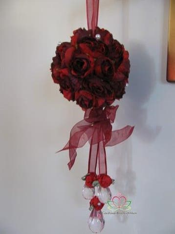 Bloemenbal Pomander RoseBall Bruidsmeisje Rood, Ophalen of Verzenden, Nieuw
