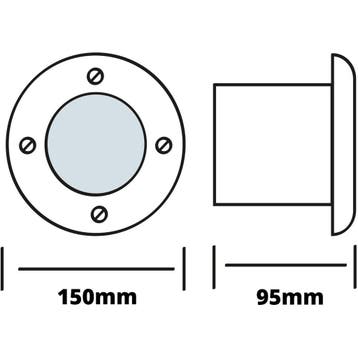 LED Grondspot - Aruz - Inbouw Rond - 9W - Waterdicht IP67 -, Ophalen of Verzenden, Nieuw, Vloerspot of Grondspot, Led