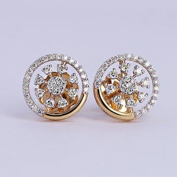 Oorstekers - 14 karaat Geel goud - 0.50ct. tw. Diamant