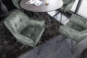 Design stoel LOFT groen fluweel draaibaar metalen frame, Ophalen of Verzenden, Nieuw