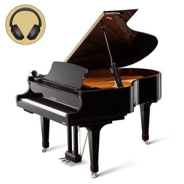 Kawai GX-2 AURES2 E/P messing silent vleugel, Nieuw, Zwart, Vleugel