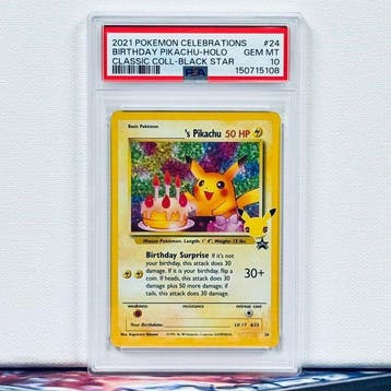 Pokémon Graded card - BIRTHDAY PIKACHU-HOLO #24 - Pokémon -, Nieuw
