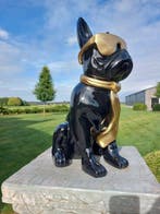 Beeld, funny dog with sunglasses in black color - 60 cm -, Antiek en Kunst